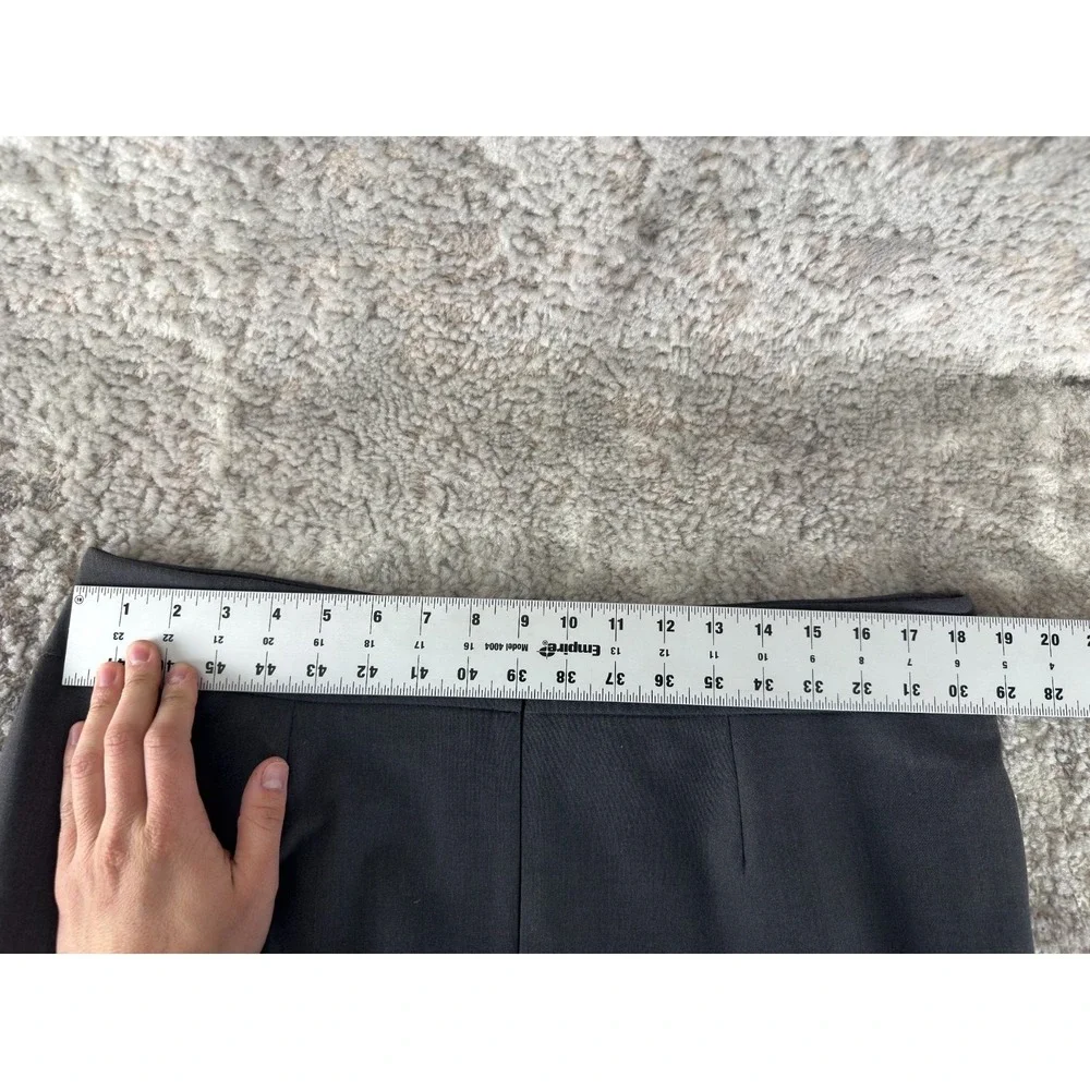 Nine West Size‎ 14 Minimalist Preppy Stretch Midi Pencil Skirt Black Zip Lined